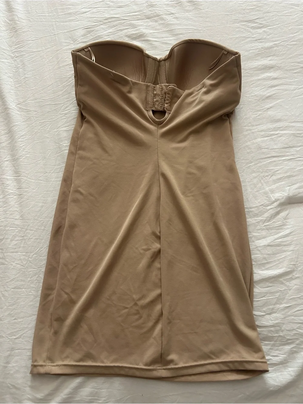 Strapless Bodycon Mini Dress in Nude